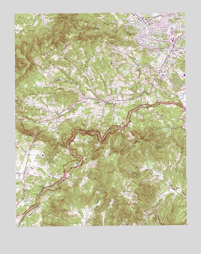 Bent Mountain, VA USGS Topographic Map