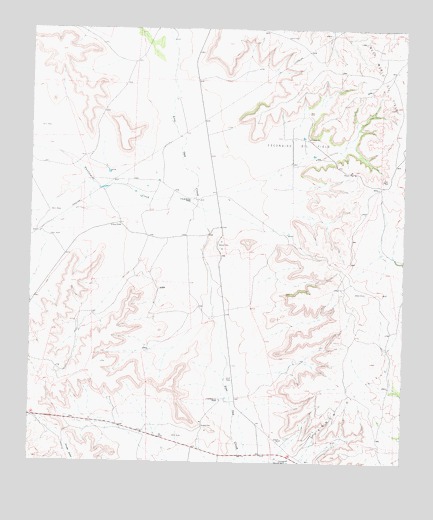 Owens Creek NW, TX USGS Topographic Map