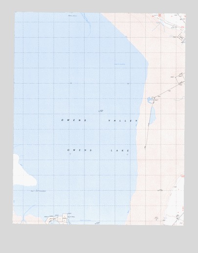 Owens Lake, CA USGS Topographic Map