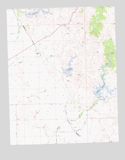 Owens Reservoir, CA USGS Topographic Map