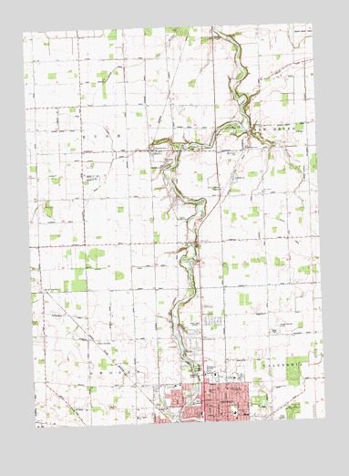 Owosso North, MI USGS Topographic Map