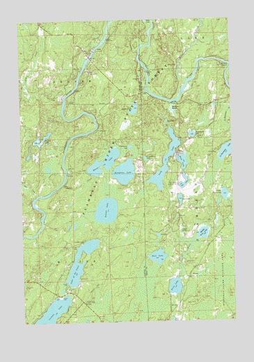 Oxbo, WI USGS Topographic Map