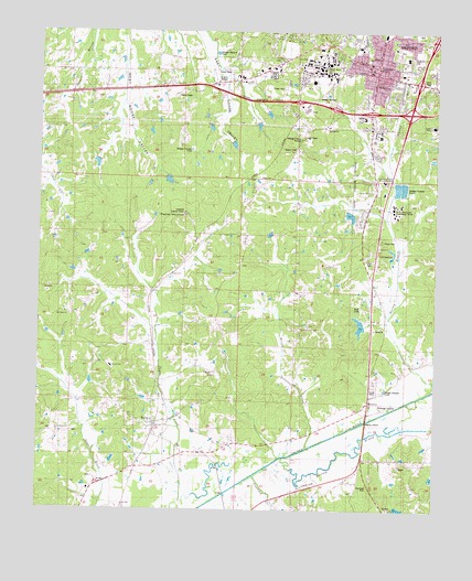 Oxford South, MS USGS Topographic Map
