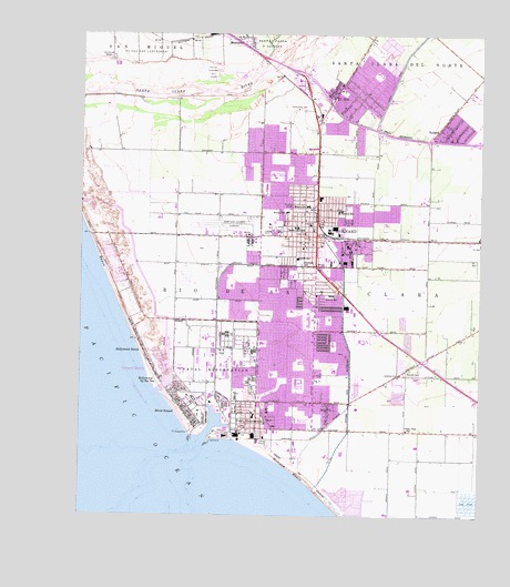 Oxnard, CA USGS Topographic Map