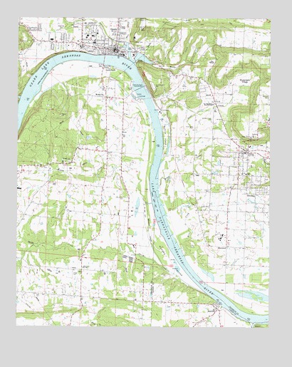 Ozark, AR USGS Topographic Map