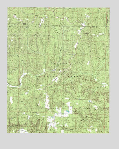 Ozone, AR USGS Topographic Map