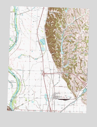 Pacific Junction, IA USGS Topographic Map