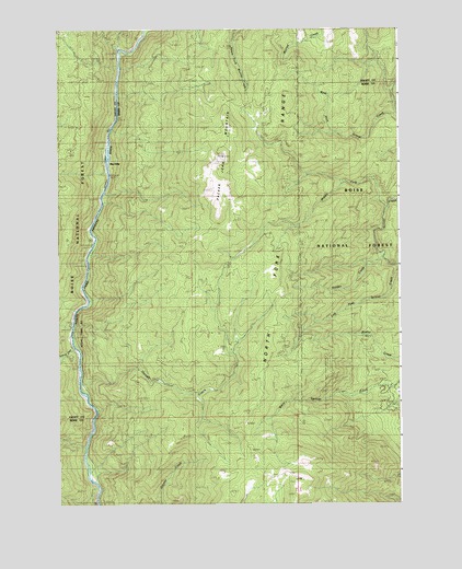 Packer John Mountain, ID USGS Topographic Map