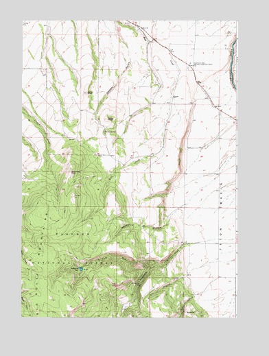 Packsaddle Lake, ID USGS Topographic Map