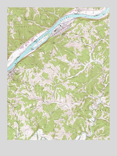 Paden City, WV USGS Topographic Map