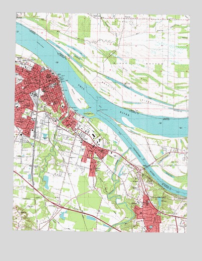 Paducah East, KY USGS Topographic Map
