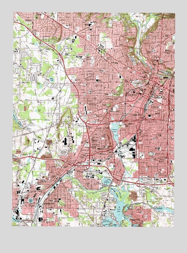 Akron West, OH USGS Topographic Map