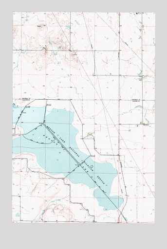 Benton Lake East, MT USGS Topographic Map