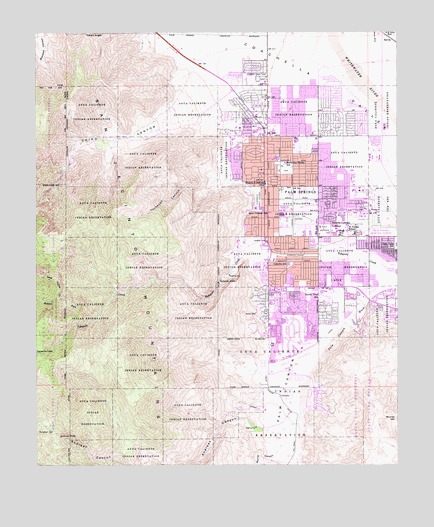 Palm Springs, CA USGS Topographic Map