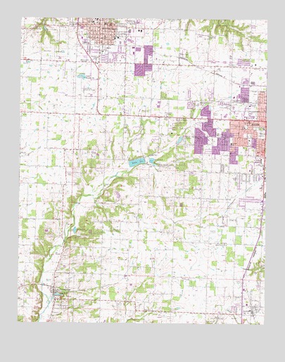 Bentonville South, AR USGS Topographic Map