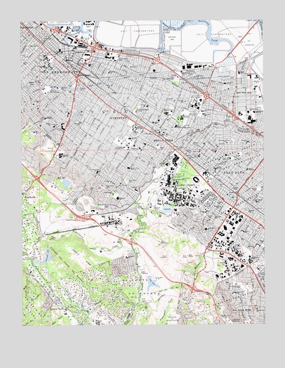 Palo Alto, CA USGS Topographic Map