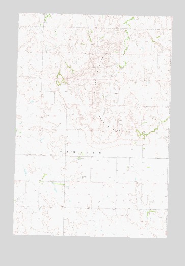 Pamplin Hills, ND USGS Topographic Map