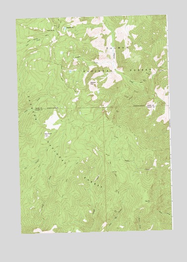 Papoose Peak, ID USGS Topographic Map