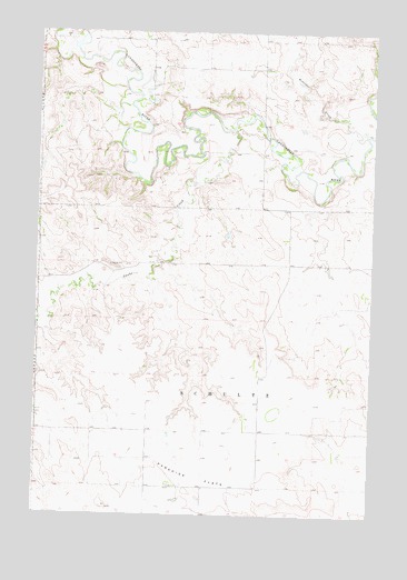 Paradise Flats, ND USGS Topographic Map