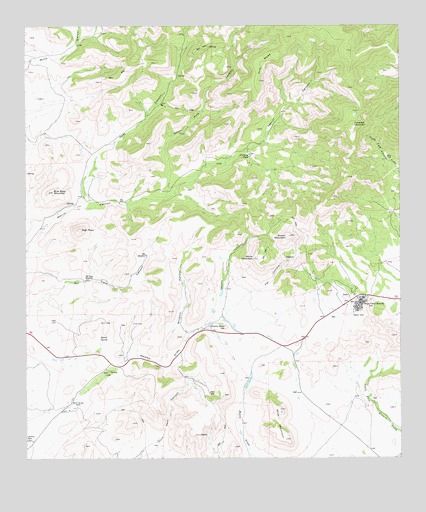 Paradise Mountain, TX USGS Topographic Map