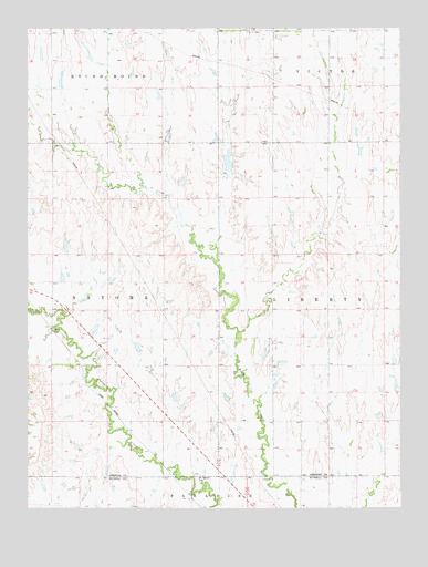 Paradise NW, KS USGS Topographic Map