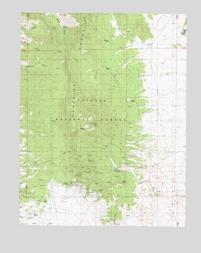 Paradise Peak, NV USGS Topographic Map