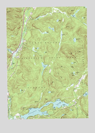 Paradox Lake, NY USGS Topographic Map