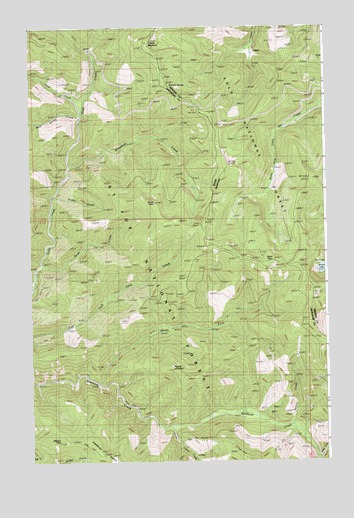 Berge Peak, ID USGS Topographic Map