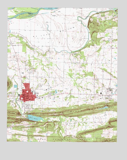 Paris, AR USGS Topographic Map