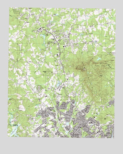 Paris Mountain, SC USGS Topographic Map