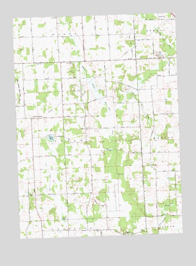 Parkers Corners, MI USGS Topographic Map