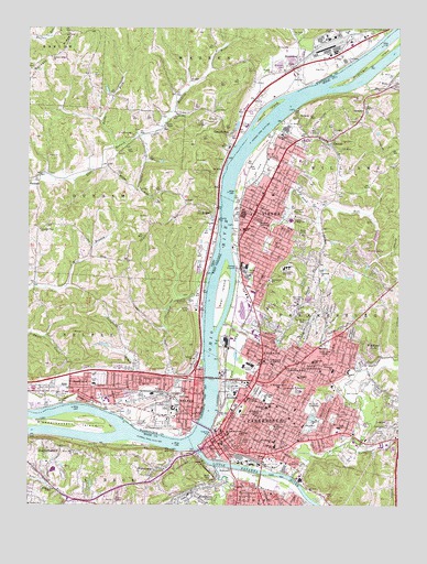 Parkersburg, WV USGS Topographic Map