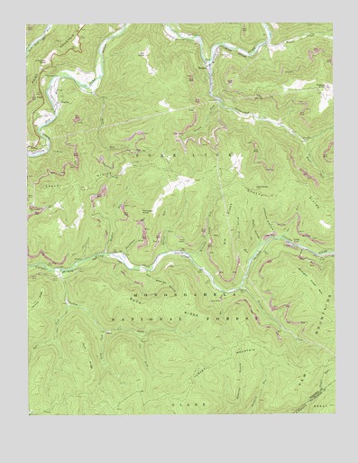 Bergoo, WV USGS Topographic Map