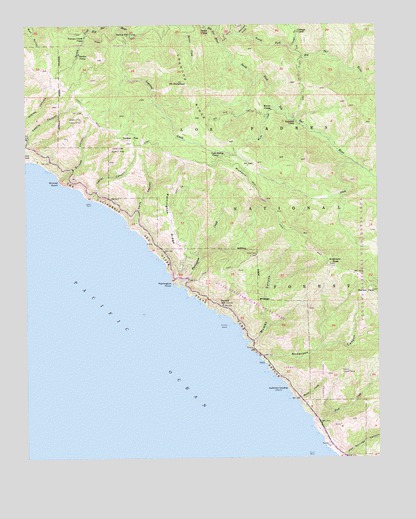 Partington Ridge, CA USGS Topographic Map