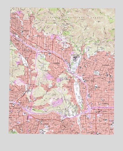 Pasadena, CA USGS Topographic Map