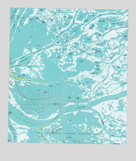 Pass a Loutre West, LA USGS Topographic Map