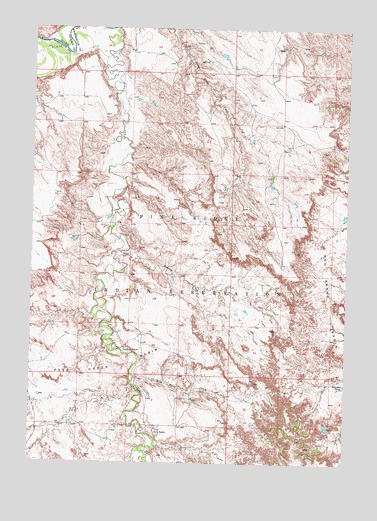 Pass Creek NW, SD USGS Topographic Map