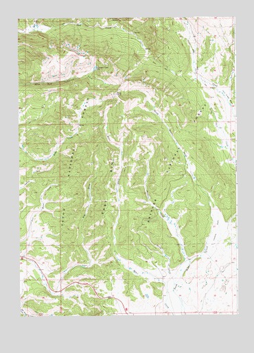 Pass Peak, WY USGS Topographic Map