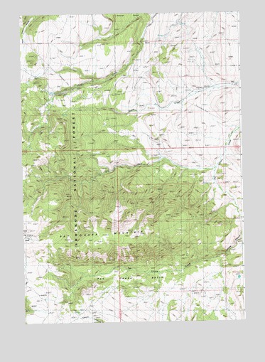 Pat O' Hara Mountain, WY USGS Topographic Map