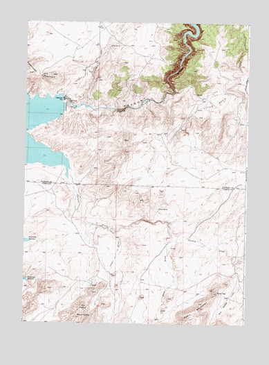 Pathfinder Dam, WY USGS Topographic Map