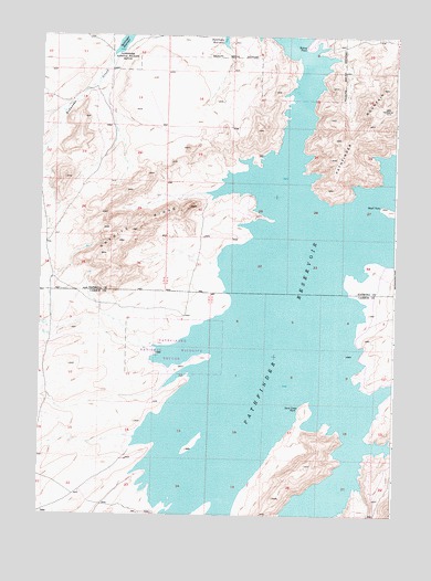 Pathfinder Reservoir NW, WY USGS Topographic Map