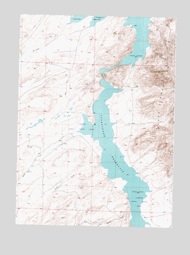 Pathfinder Reservoir SW, WY USGS Topographic Map