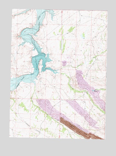 Pats Bottom, WY USGS Topographic Map