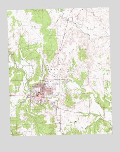 Pawhuska, OK USGS Topographic Map