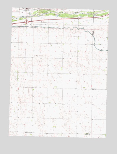 Paxton South, NE USGS Topographic Map