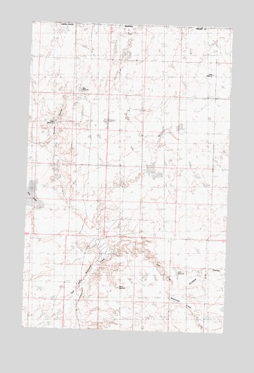 Pea Lake, MT USGS Topographic Map