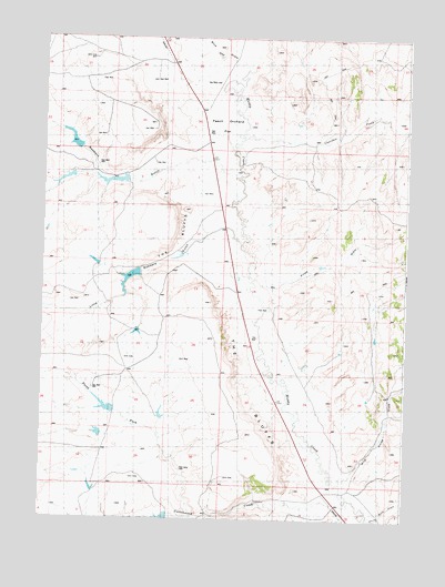 Peach Orchard Flat, WY USGS Topographic Map