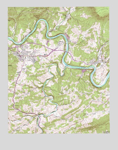 Pearisburg, VA USGS Topographic Map