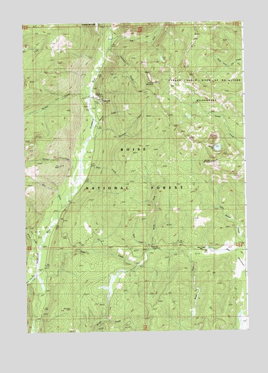 Bernard Mountain, ID USGS Topographic Map