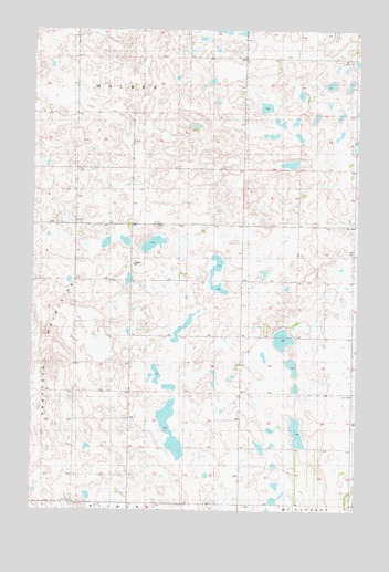 Pelican Lake SE, ND USGS Topographic Map
